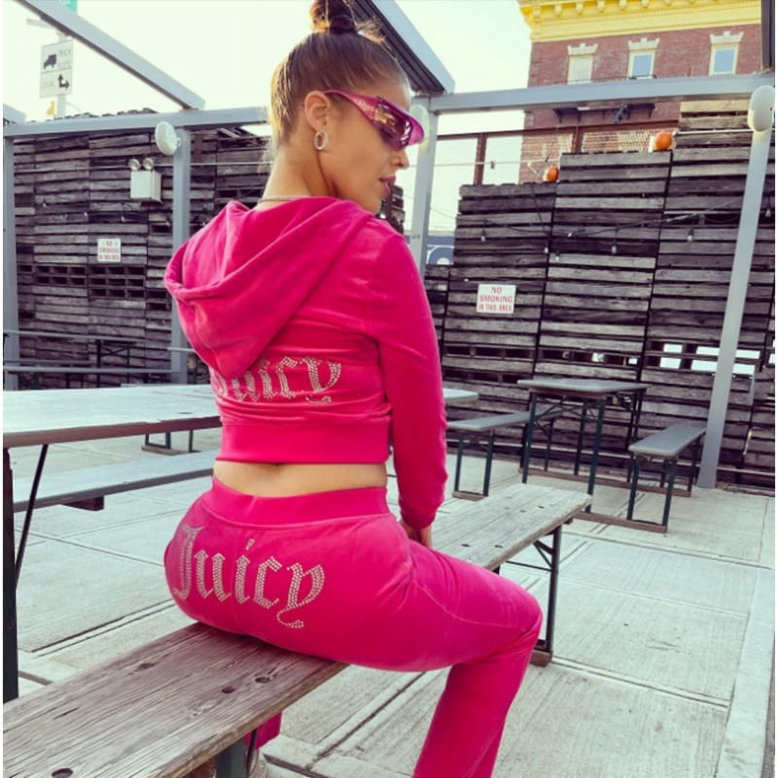 JUICY COUTURE 2点セット Juicy Couture Sportswear Women's Velvet Diamond Long Sleeve Pants