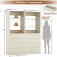 thumbnail image 6 of Homieasy 3.55FT Closet Organizer System with 8 Wood Drawers and 6 Shelves, Modular Walk-in Closets Storage Unit for Walk-in Closet, Bedroom, White Oak(2 Packs), 6 of 8