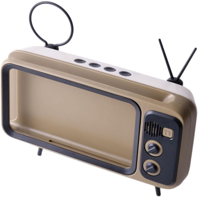Soporte retro para teléfono de TV, soporte para teléfono estilo TV, soporte para teléfono para escritorio, soporte para teléfono móvil, soporte decorativo, soporte para teléfono móvil resistente a los