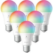 Sengled Smart Light Bulbs, Color Changing Light Bulb Bluetooth Mesh, Dimmable LED Bulb A19 E26 Multicolor, High CRI, High Brightness, 9W 800LM, 6-Pack, No Hub Required