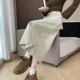 thumbnail image 4 of Falda vaquera con abertura lateral y cintura alta, otoño 2024, nueva moda, vestido largo con bolsillos, ropa de calle informal para mujer, 4 of 5