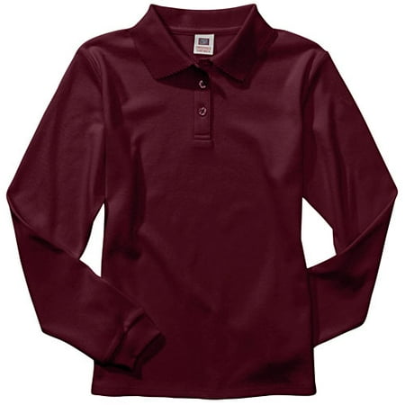 Faded Glory - Girls' Long-Sleeve Polo Shirt