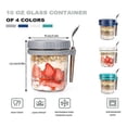 thumbnail image 3 of 4 Pack Overnight Oats Containers with Lids and Spoons, 12 Oz Glass Mason Overnight Oats Jars, Airtig, 3 of 5