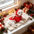 thumbnail image 7 of Dog Cat Christmas Costume for Small Medium Pets Holiday Outfit with Hood Soft Stretchy Pet Apparel for Party Photo Shoot, Adjustable Festive Sweatshirt for Puppy Kitten, Style C, Pet Clothes, 7 of 7