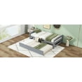 thumbnail image 5 of Twin Size Platform Bed with Twin Size Trundle, Gray, 5 of 9