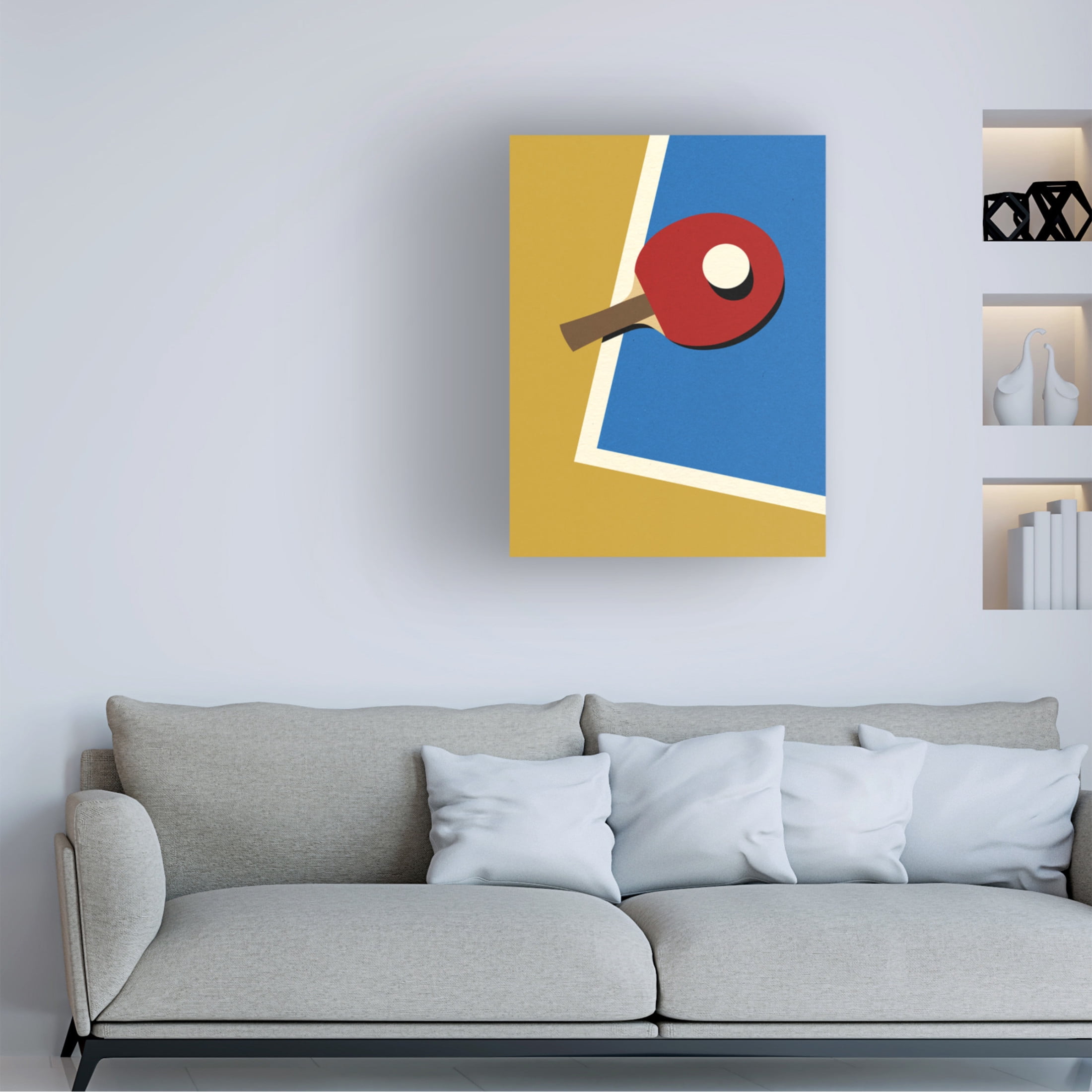Trademark Fine Art Rosi Feist Table Tennis Team Red Canvas Wall Art