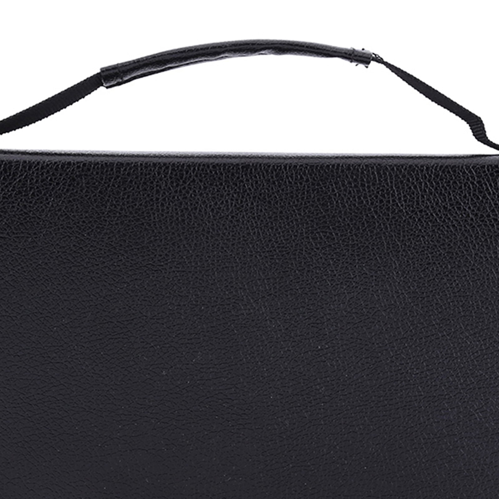 Riousery Large Capacity 150 Slots PU Leather Pencil Case Organizer, Portable Colored Pen Zipper Pouch Bag with Handle for Artists and Students, Black (11.22 inches / 28.5 cm)