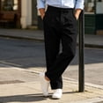 thumbnail image 5 of Stamzod Dress Pants for Men Business Casual Loose Straight-Leg Trousers Pleated Office Work Pants with Pockets, 5 of 8