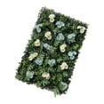 thumbnail image 4 of Panel de pared de césped artificial con flores Panel de pared de flores Planta artificial para Azul blanco, 4 of 9