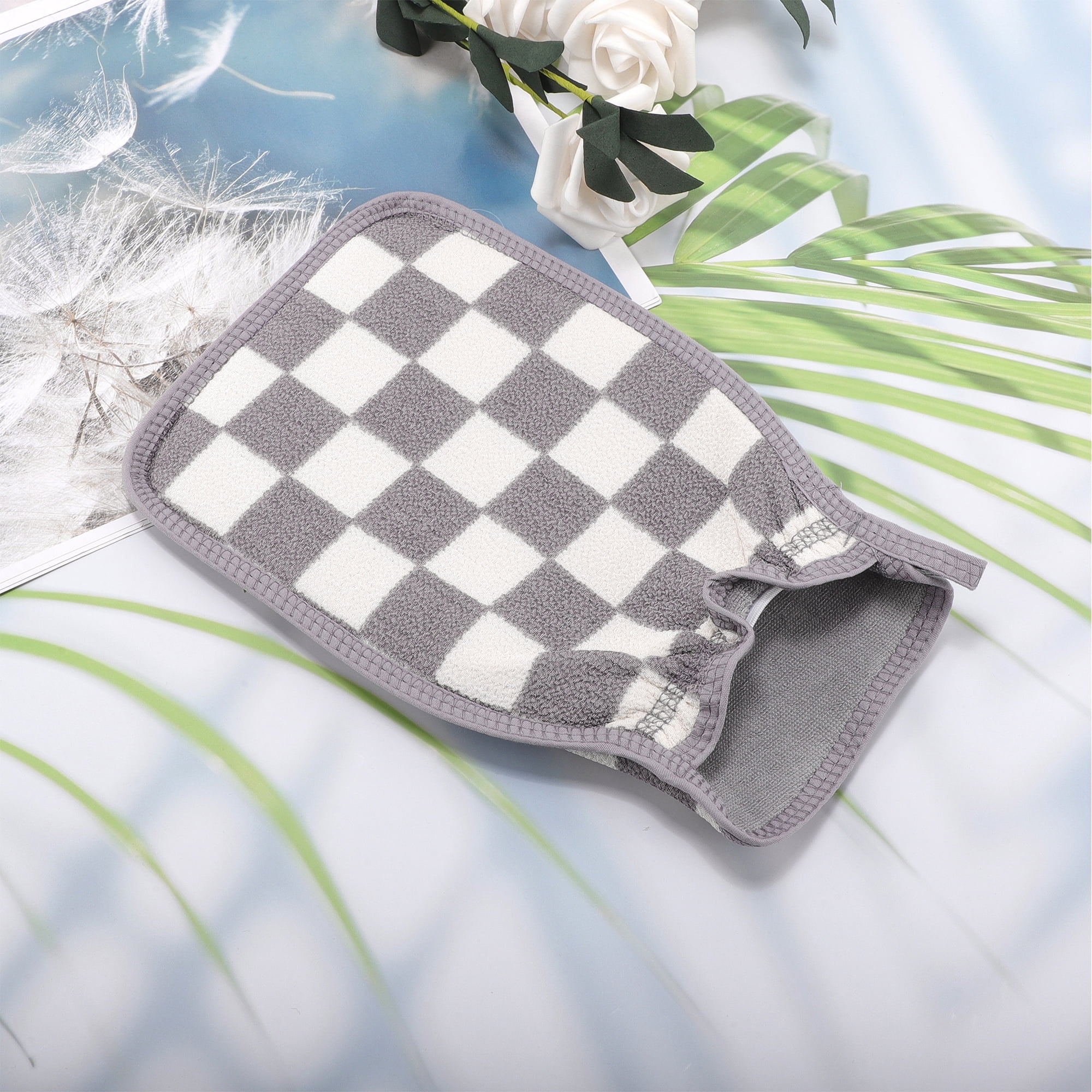 Unique Bargains Gloves Bath Towel for bathroom 5.51"x9.45" 1 Pc Gray