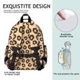 thumbnail image 5 of Brown and Brown Leopard Print Cute School Backpack Bag for School with Padded Back and Adjustable Shoulder Straps 15.25"x11.5"x5.25", 5 of 5