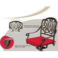 thumbnail image 7 of Haverchair 3 Piece Patio Bistro Set Outdoor Cast Aluminum Dining Set Patio Bistro Furniture Set 2 Swivel Chairs and 1 Umbrella Table for Lawn Garden Patio, 7 of 7