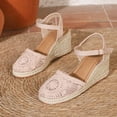 thumbnail image 5 of Dakaela Closed Toe Wedge Sandals for Women Woven Hollow out Platform Espadrilles 2026 Arch Support Summer Casual High Heels Size 6-10, 5 of 7