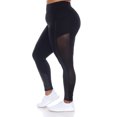 thumbnail image 2 of White Mark Women's Plus Size High Waist Mesh Insert Activewear Leggings, 2 of 5
