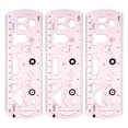 thumbnail image 1 of Unique Bargains 3pcs Unbreakable Flexible Rulers 15cm/6' Double Scale Shatterproof Folding Plastic Ruler, Light Pink, 1 of 6