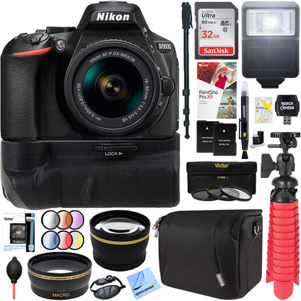 Nikon D5600 24.2 MP DXFormat DSLR Camera with AFP 1855mm VR Lens Kit
