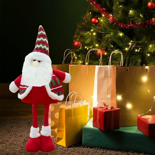 Figura Decorativa para Navidad con Piernas Flexibles Santa Claus