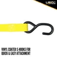 thumbnail image 4 of 1" x 20' Ratchet Strap w/ S-Hooks (Yellow) - 4 Pack, 4 of 7