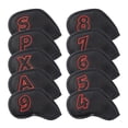thumbnail image 3 of 10 fundas para cabezas de palos de golf, protector de palos de golf, equipo de golf de moda, accesorios de cuero PU ligeros y resistentes a los Negro, 3 of 8
