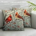 thumbnail image 3 of QZHH  Red Bird Throw Pillow Covers Sparrow Couch Pillow Cases Square Cushion Cover for Home Bed Sofa Decorative, 3 of 5