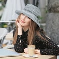 thumbnail image 4 of Terra Womens Bucket Summer Hat Kettle Brim Cotton Floppy Sunhat with Chin Cord Packable Beige, 4 of 7