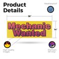 thumbnail image 2 of Mechanic Wanted Vinyl Decal 36 Inch x 14 Inch Weatherproof Heavy-Duty Adhesive Backing | Hiring Notice, Professional Auto Shops, Bold Display | Made in USA, 2 of 6