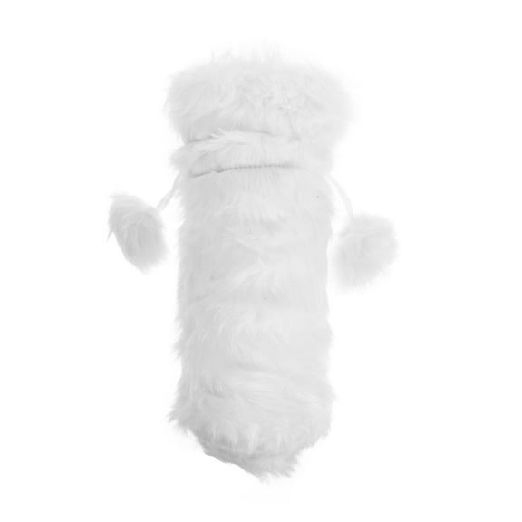 MRLESS Champagne Bottle Cover White Faux Fur Wine Bottle Bag Christmas Decoration