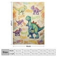 thumbnail image 4 of WERPE  Dinosaur Custom Name Custom Blankets for Girls Boys Adults Blanket Gifts for Birthday Christmas Valentines Day Memorial Day"for Toddler/Pets White, 4 of 6