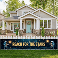 thumbnail image 6 of LUUFILx Space Themed Astronaut Backdrop Reach for the Stars Inspirational Banner Photography Props Party Decorations Kids Room Decor Classroom Display Rolling Supplies, 6 of 8