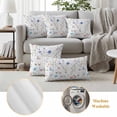 thumbnail image 6 of Spring Flower Pillow Covers 2 Pack Watercolor Floral Garden Pillowcase Waterproof Outdoor Throw Pillow Cover for Patio Garden Square Cushion 16”x16”, 6 of 9