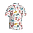 thumbnail image 2 of Daiia Dinosaur Hawaiian Shirt for Men Gentle Cotton Regular Short Sleeve Casual-Small, 2 of 9