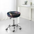 thumbnail image 5 of Kdxio Night Sky Wolf Print Stool Covers Round,Stretch Round Bar Stool Covers Washable Bar Stool Cushion Slipcover for 12-15 Inch Chair, 5 of 5