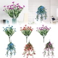 thumbnail image 4 of Artificial Hanging Flowers Plant Vine Faux Flowers for Garden Yard Porch Patio Wedding Wall Home Outdoor Decoration/Violet Artificial Flowers-Flower Arrangement Home Artificial Flowers Wall Hanging, 4 of 4