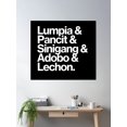 thumbnail image 2 of Lumpia Pancit Sinigang Adobo Lechon Sarap Poster Wall Art, Modern Wall Decor For Living Room Bedroom, 24x24 UNFRAMED, 2 of 3