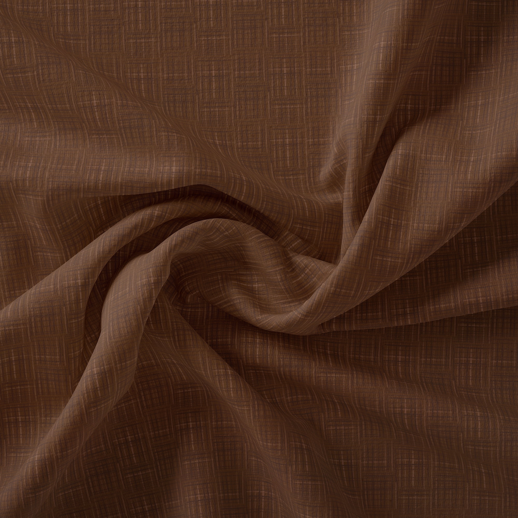 Waverly Inspirations Cut by the Yard 100% Cotton Kristen's Crosshatch, Brown , 44" Wide for Quilting & Sewing
