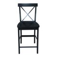 thumbnail image 4 of International Concepts X-back 24" Stool in Black, 4 of 9