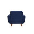 thumbnail image 2 of 41" Linen Accent Chair, Armchair with Mid-Century Modern Style, Comfortable Reading Sofa Chair with Button Tufted Upholstery for Living Room, Bedroom, Office, 2 of 8