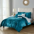 thumbnail image 2 of Mainstays Anthro 10-Piece Teal Solid Bed in a Bag, King, 2 of 6