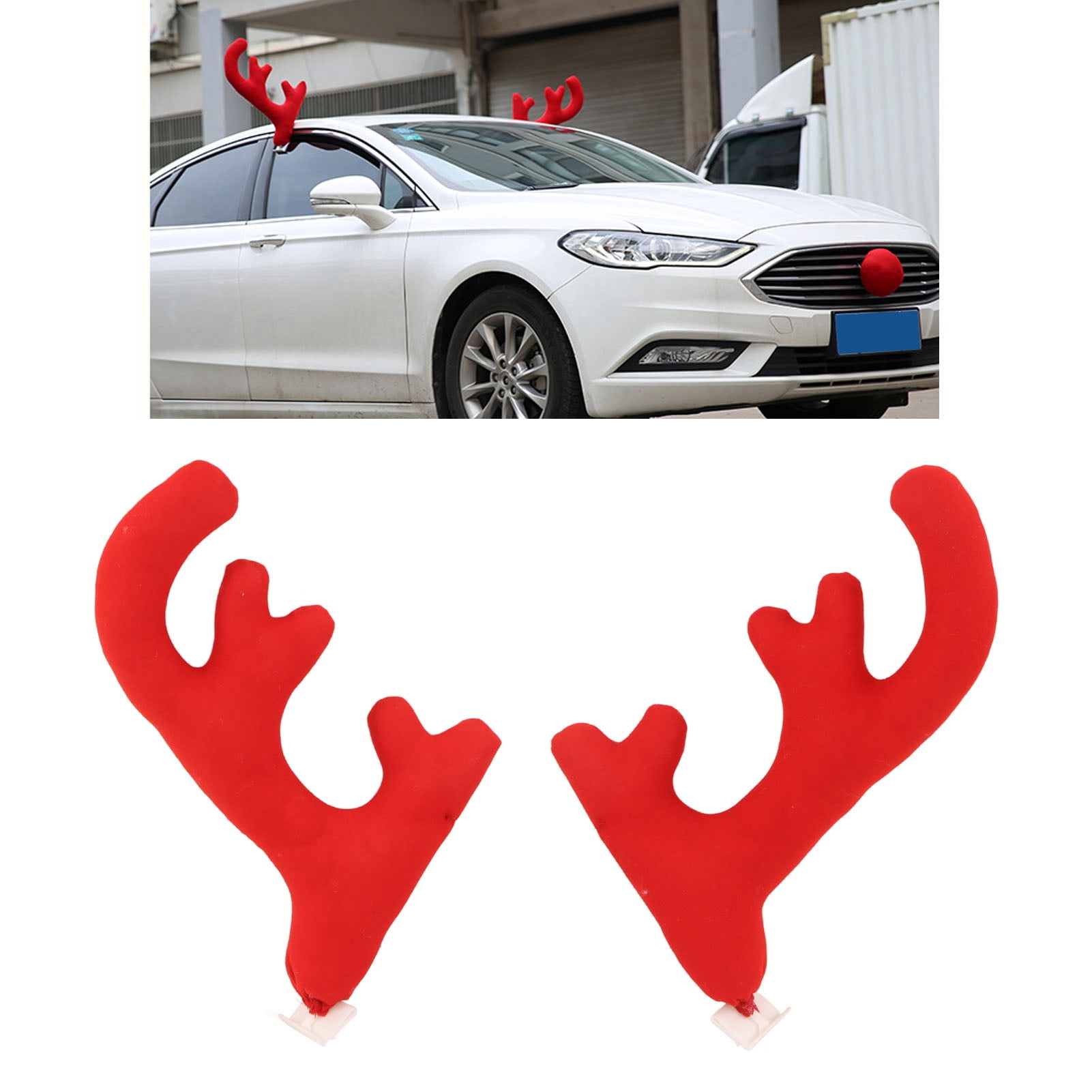 Reindeer antlers and red nose discount
