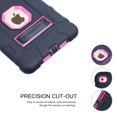 thumbnail image 3 of iPad mini 5 2019 Case, iPad mini 4 Case, Dteck 3 in 1 Hybrid Heavy Duty Rugged Shockproof Anti-Scratch Protective Kickstand Case With PET Screen Protector For iPad mini 4/5, Black/Rose, 3 of 4