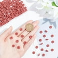 thumbnail image 3 of 4 Strands Natural Lava Rock Beads Strands Dyed Flat Round/Disc Heishi Beads Indian Red 8~8.5x3~4mm Hole: 2mm 62 pcs/Strand 7.87 inch(20cm), 3 of 7