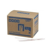 Dixie HS551 5.50" Plastic Stirrer, White / Red Stripe, 1000 Count