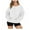 White, variant on GigrtiJin Womens Sweatshirt Long Sleeves Round Neck Pullover Tops Solid Color Casual Loose Blouse with Pockets