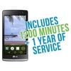 LG Sunset 4.5" 4G LTE Android 5.0 TracFone with 1200 Minutes/Texts/Data, Triple Minutes for Life