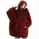 thumbnail image 1 of Sudadera con capucha de polar de doble cara, cómoda y holgada, para otoño e invierno, manta gruesa y portátil, ropa de hogar para parejas, 1 of 5
