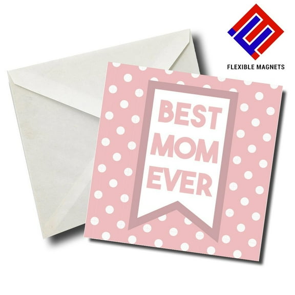 Best Mom Ever 1 Stylish Magnet for refrigerator. Great Gift! By Flexible Magnets.