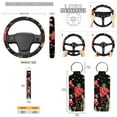 thumbnail image 5 of KUIFORTI Mushroom Print 13 PCS Car Seat Cover Set Car Seat Cover Steering Wheel Cover Seat belt Cover Pad Keychain Lipstick Portable Sleeve Car Cup Coasters Car Garbage Bag Rear View Mirror Cover, 5 of 7