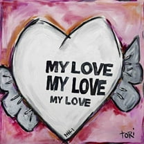 Marmont Hill "My Love" by Tori Campisi Painting Print on Canvas