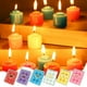 thumbnail image 1 of Xihbxyly 12 Velas Flotantes de Té, Velas Románticas de Cera de Abeja, Juego Votivo Sin Llama, Decoración para Bodas, Iluminación Ecológica, Perfectas para Festivales, Blanco, Rojo, Azul, Amarillo y R, 1 of 6