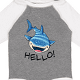 thumbnail image 4 of Inktastic Cute Whale Shark Says Hello Boys or Girls Long Sleeve Baby Bodysuit, 4 of 5